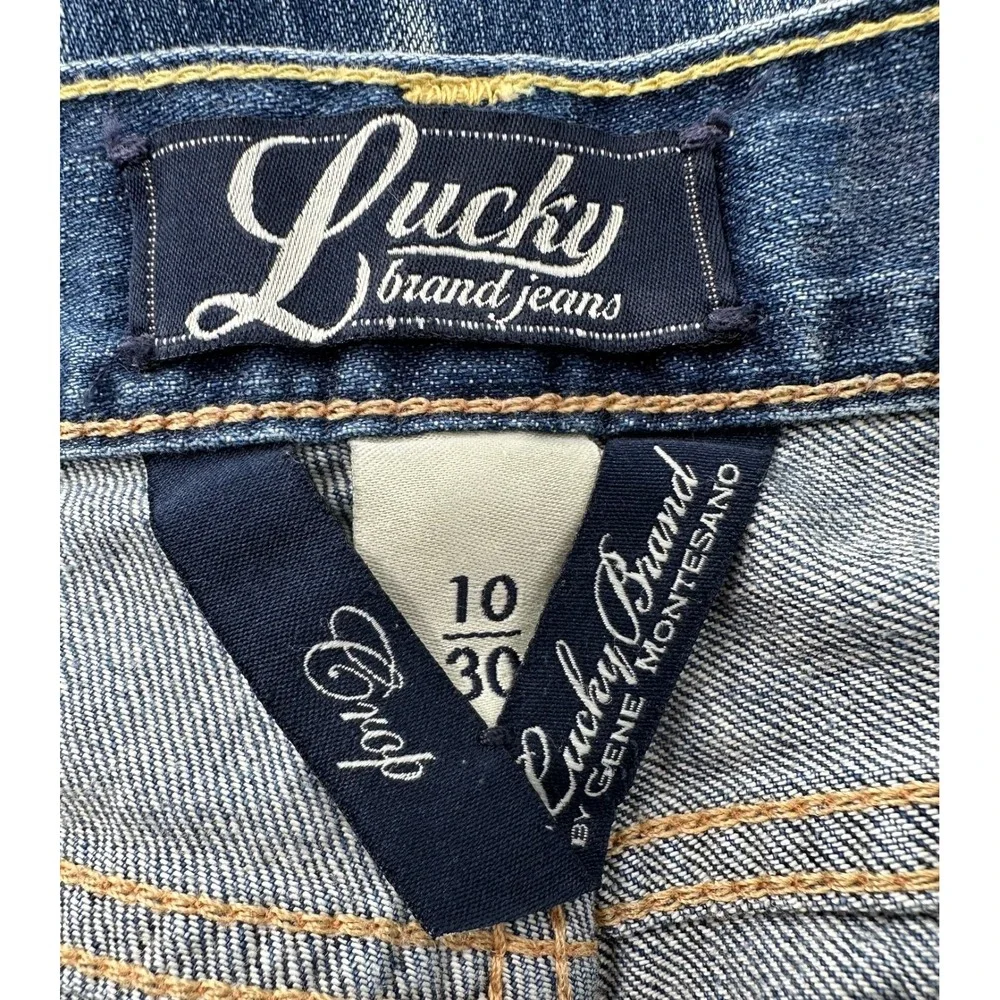 LUCKY by Gene Montesano Shorts Denim Jean Bermuda Blue ZOE Women's Size 10 / 30